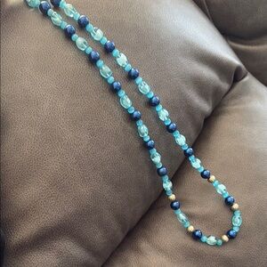 Shades of Blue and Silver Necklace